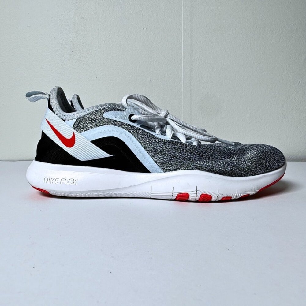 Nike Flex Trainer 9 Sneakers Womans Size 7 Gray Black White Running Shoes TR
